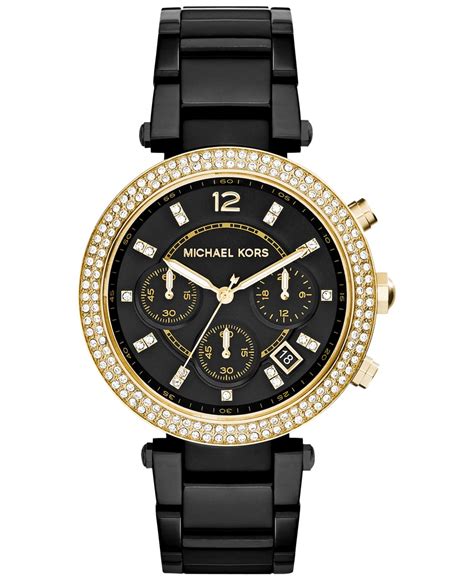 michael kors chronograph watch women's|Michael Kors black watches women.